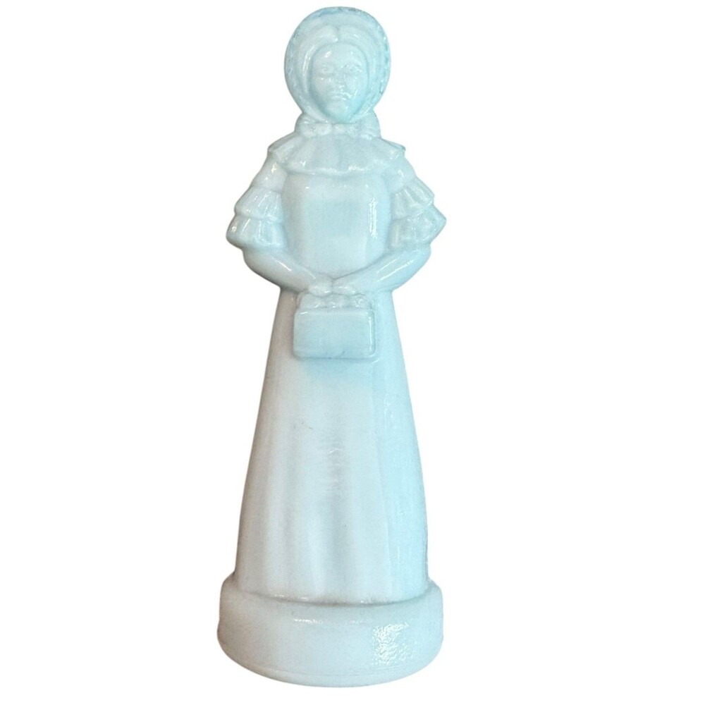 Vintage Degenhart Art Glass Priscilla Doll Light Blue Marked D